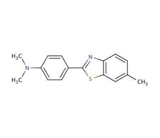 2-(4&prime;-(dimethylamino)phenyl)-6-methyl-benzothiazole (CAS 10205-62-6) - chemical structure image 