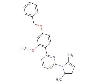 2-(4&prime;Benzyloxy-2&prime;-methoxy)phenyl-6-(2",5"-dimethylpyrrolidyl)pyridine (CAS 211495-29-3) - chemical structure image