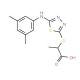 2-({5-[(3,5-dimethylphenyl)amino]-1,3,4-thiadiazol-2-yl}thio)propanoic acid - chemical structure image
