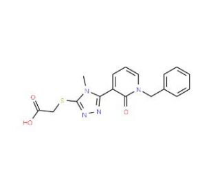 2-{[5-(1-Benzyl-2-oxo-1,2-dihydro-3-pyridinyl)-4methyl-4H-1,2,4-triazol-3-yl]sulfanyl}acetic acid - chemical structure image