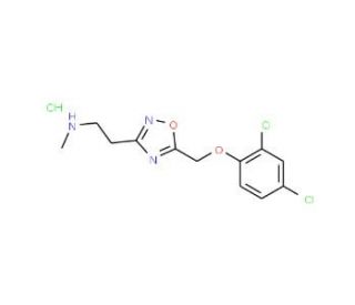 (2-{5-[(2,4-Dichlorophenoxy)methyl]-1,2,4-oxadiazol-3-yl}ethyl)methylamine hydrochloride - chemical structure image