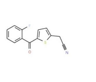 2-[5-(2-Fluorobenzoyl)-2-thienyl]acetonitrile (CAS 303144-50-5) - chemical structure image