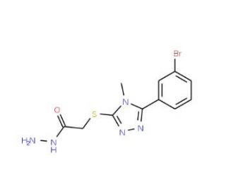 2-{[5-(3-Bromophenyl)-4-methyl-4H-1,2,4-triazol-3-yl]thio}acetohydrazide - chemical structure image