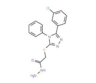 2-{[5-(3-Chlorophenyl)-4-phenyl-4H-1,2,4-triazol-3-yl]thio}acetohydrazide - chemical structure image