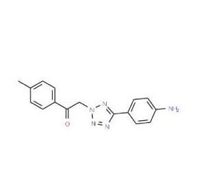 2-[5-(4-Amino-phenyl)-tetrazol-2-yl]-1-p-tolyl-ethanone - chemical structure image