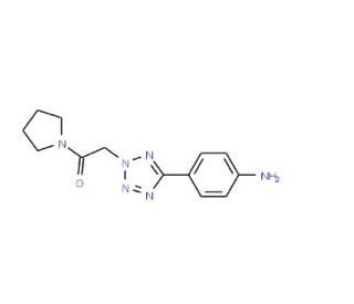 2-[5-(4-Amino-phenyl)-tetrazol-2-yl]-1-pyrrolidin-1-yl-ethanone (CAS 436092-94-3) - chemical structure image