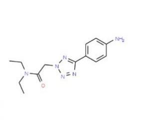 2-[5-(4-Amino-phenyl)-tetrazol-2-yl]-N,N-diethyl-acetamide (CAS 436092-91-0) - chemical structure image
