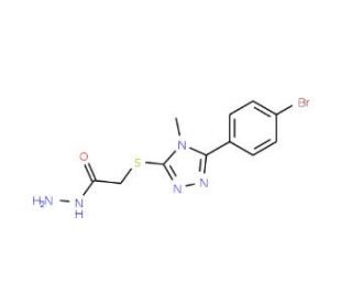 2-{[5-(4-Bromophenyl)-4-methyl-4H-1,2,4-triazol-3-yl]thio}acetohydrazide - chemical structure image