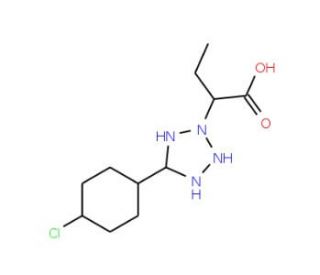 2-[5-(4-chlorophenyl)-2H-tetrazol-2-yl]butanoic acid - chemical structure image