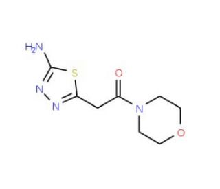 2-(5-Amino-[1,3,4]thiadiazol-2-yl)-1-morpholin-4-yl-ethanone - chemical structure image