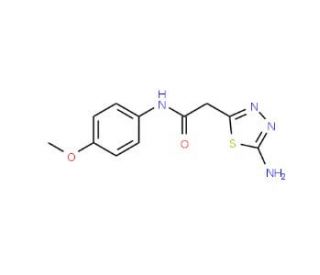 2-(5-Amino-[1,3,4]thiadiazol-2-yl)-N-(4-methoxy-phenyl)-acetamide - chemical structure image