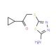 2-(5-Amino-[1,3,4]thiadiazol-2-ylsulfanyl)-1-cyclopropyl-ethanone (CAS 309283-44-1) - chemical structure image