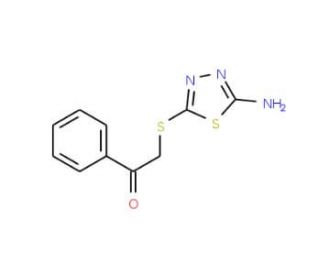 2-(5-Amino-[1,3,4]thiadiazol-2-ylsulfanyl)-1-phenylethanone - chemical structure image