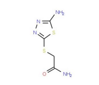 2-(5-Amino-[1,3,4]thiadiazol-2-ylsulfanyl)-acetamide - chemical structure image
