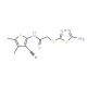 2-(5-Amino-[1,3,4]thiadiazol-2-ylsulfanyl)-N-(3-cyano-4,5-dimethyl-thiophen-2-yl)-acetamide - chemical structure image