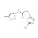 2-(5-Amino-[1,3,4]thiadiazol-2-ylsulfanyl)-N-(5-methyl-isoxazol-3-yl)-acetamide - chemical structure image