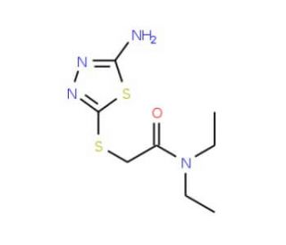 2-(5-Amino-[1,3,4]thiadiazol-2-ylsulfanyl)-N,N-diethyl-acetamide - chemical structure image