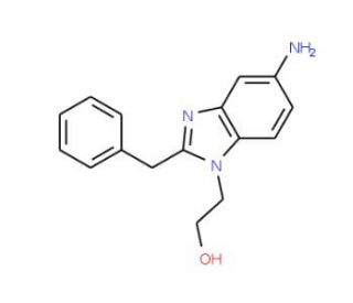 2-(5-Amino-2-benzyl-benzoimidazol-1-yl)-ethanol - chemical structure image