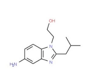 2-(5-Amino-2-isobutyl-benzoimidazol-1-yl)-ethanol - chemical structure image