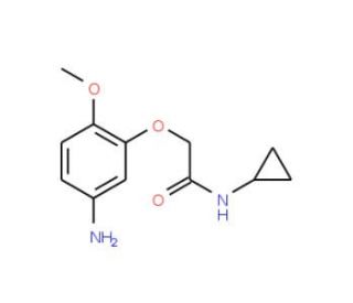 2-(5-amino-2-methoxyphenoxy)-N-cyclopropylacetamide - chemical structure image