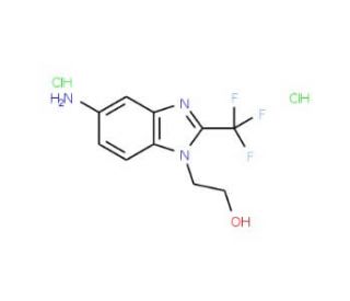 2-(5-Amino-2-trifluoromethyl-benzoimidazol-1-yl)-ethanol dihydrochloride - chemical structure image