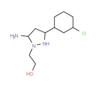 2-[5-amino-3-(3-chlorophenyl)-1H-pyrazol-1-yl]ethan-1-ol - chemical structure image