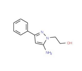 2-(5-amino-3-phenyl-1H-pyrazol-1-yl)ethanol (CAS 14085-42-8) - chemical structure image