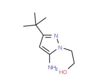 2-(5-amino-3-tert-butyl-1H-pyrazol-1-yl)ethanol - chemical structure image