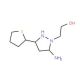 2-[5-amino-3-(thiophen-2-yl)-1H-pyrazol-1-yl]ethan-1-ol - chemical structure image
