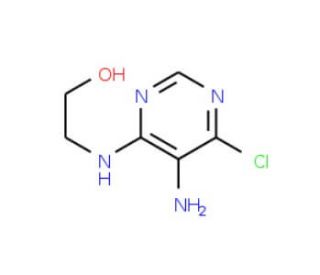 2-(5-Amino-6-chloro-pyrimidin-4-ylamino)-ethanol - chemical structure image