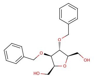 2,5-Anhydro-3,4-dibenzyl-D-glucitol - chemical structure image