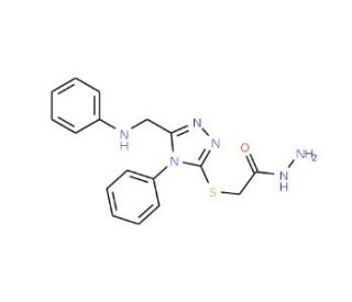 2-{[5-(Anilinomethyl)-4-phenyl-4H-1,2,4-triazol-3-yl]thio}acetohydrazide - chemical structure image