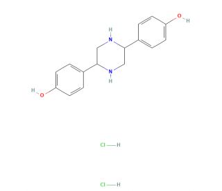 2,5-Bis(4-hydroxyphenyl)piperazine Dihydrochloride (CAS 94572-68-6) - chemical structure image