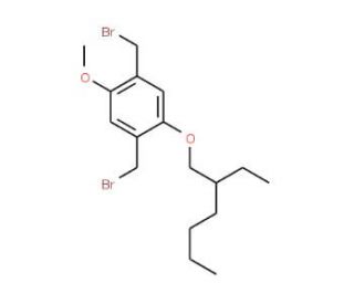 2,5-Bis(bromomethyl)-4-(2-ethylhexyloxy)anisole (CAS 209625-37-6) - chemical structure image