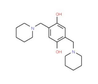 2,5-Bis-piperidin-1-ylmethyl-benzene-1,4-diol (CAS 1753-68-0) - chemical structure image