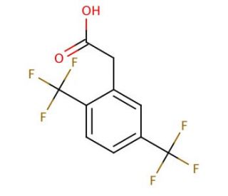 2,5-Bis(trifluoromethyl)phenylacetic acid (CAS 302912-02-3) - chemical structure image