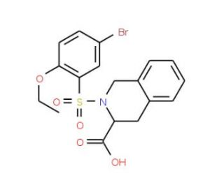 2-(5-Bromo-2-ethoxy-benzenesulfonyl)-1,2,3,4-tetrahydro-isoquinoline-3-carboxylic acid - chemical structure image