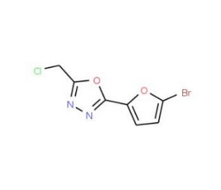 2-(5-bromo-2-furyl)-5-(chloromethyl)-1,3,4-oxadiazole - chemical structure image