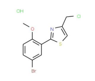 2-(5-bromo-2-methoxyphenyl)-4-(chloromethyl)-1,3-thiazole hydrochloride - chemical structure image