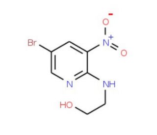 2-(5-Bromo-3-nitropyridin-2-ylamino)ethanol (CAS 1033202-32-2) - chemical structure image