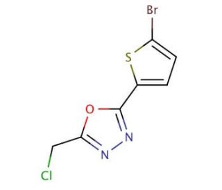 2-(5-bromothien-2-yl)-5-(chloromethyl)-1,3,4-oxadiazole - chemical structure image