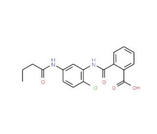 2-{[5-(Butyrylamino)-2-chloroanilino]-carbonyl}benzoic acid - chemical structure image