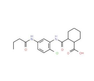 2-{[5-(Butyrylamino)-2-chloroanilino]-carbonyl}cyclohexanecarboxylic acid - chemical structure image