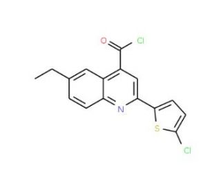 2-(5-chloro-2-thienyl)-6-ethylquinoline-4-carbonyl chloride - chemical structure image