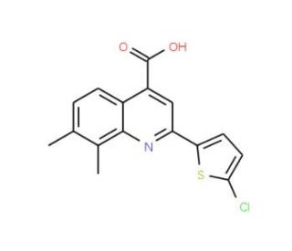 2-(5-chloro-2-thienyl)-7,8-dimethylquinoline-4-carboxylic acid - chemical structure image