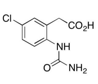 2-(5-Chloro-2-ureidophenyl)acetic Acid (CAS 100666-71-5) - chemical structure image
