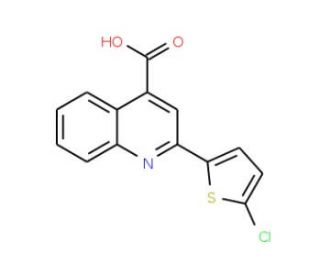 2-(5-Chloro-thiophen-2-yl)-quinoline-4-carboxylic acid (CAS 329222-93-7) - chemical structure image