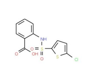 2-(5-Chloro-thiophene-2-sulfonylamino)-benzoic acid (CAS 327979-67-9) - chemical structure image