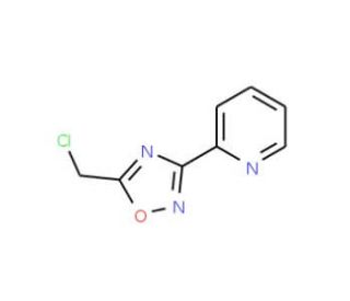 2-[5-(chloromethyl)-1,2,4-oxadiazol-3-yl]pyridine (CAS 90002-06-5) - chemical structure image