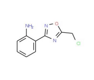 2-(5-Chloromethyl-[1,2,4]oxadiazol-3-yl)-aniline (CAS 886365-74-8) - chemical structure image